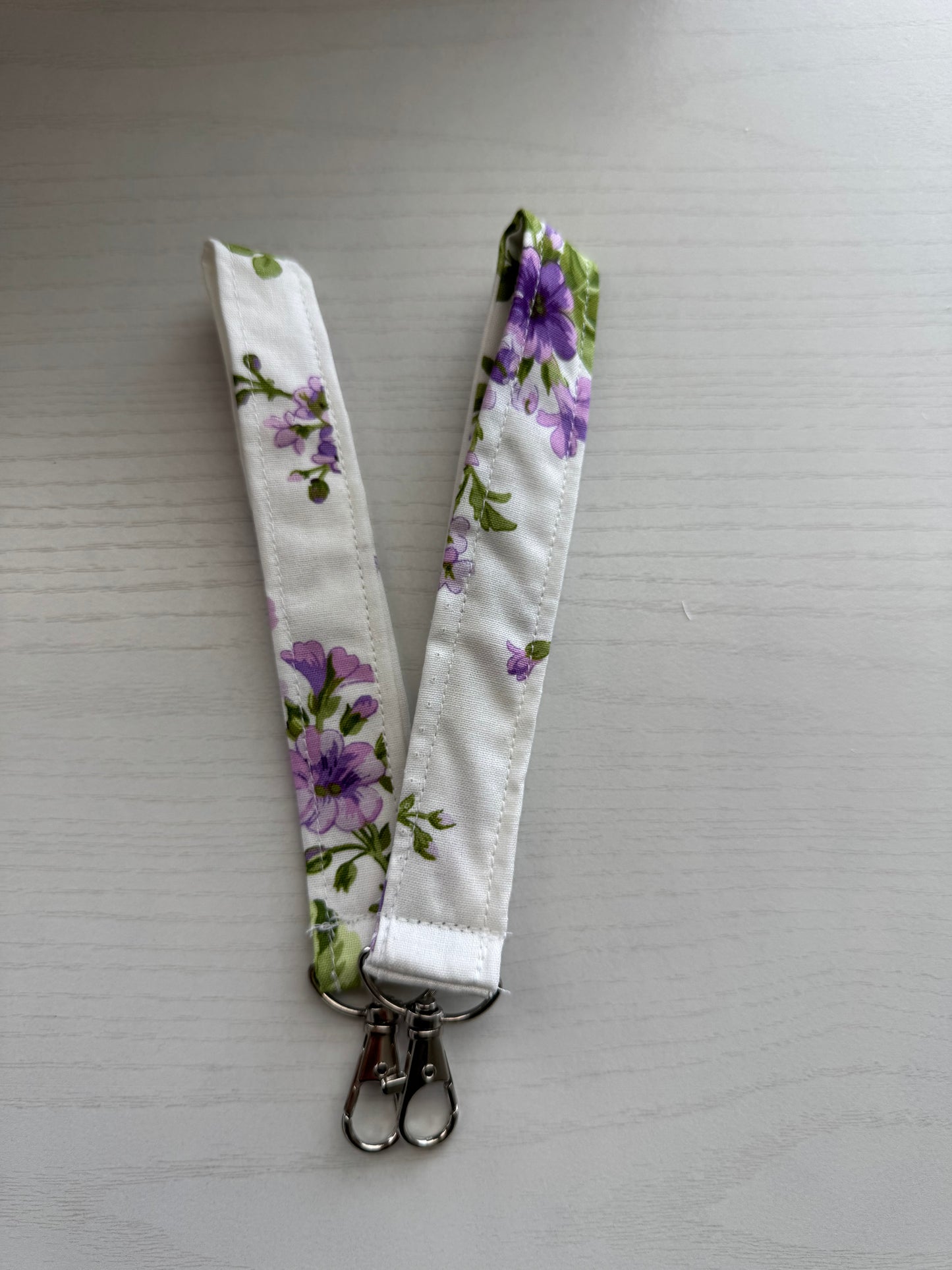 Purple floral wristlet