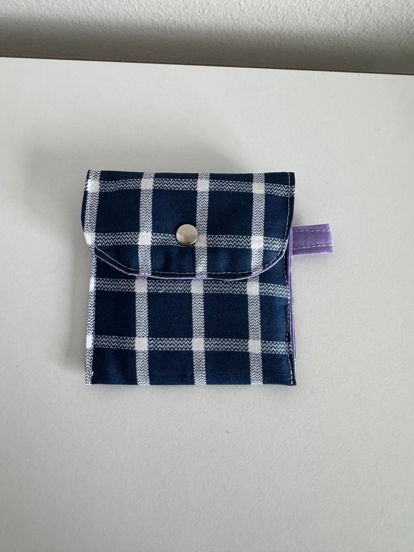 Blue gingham AirPod case