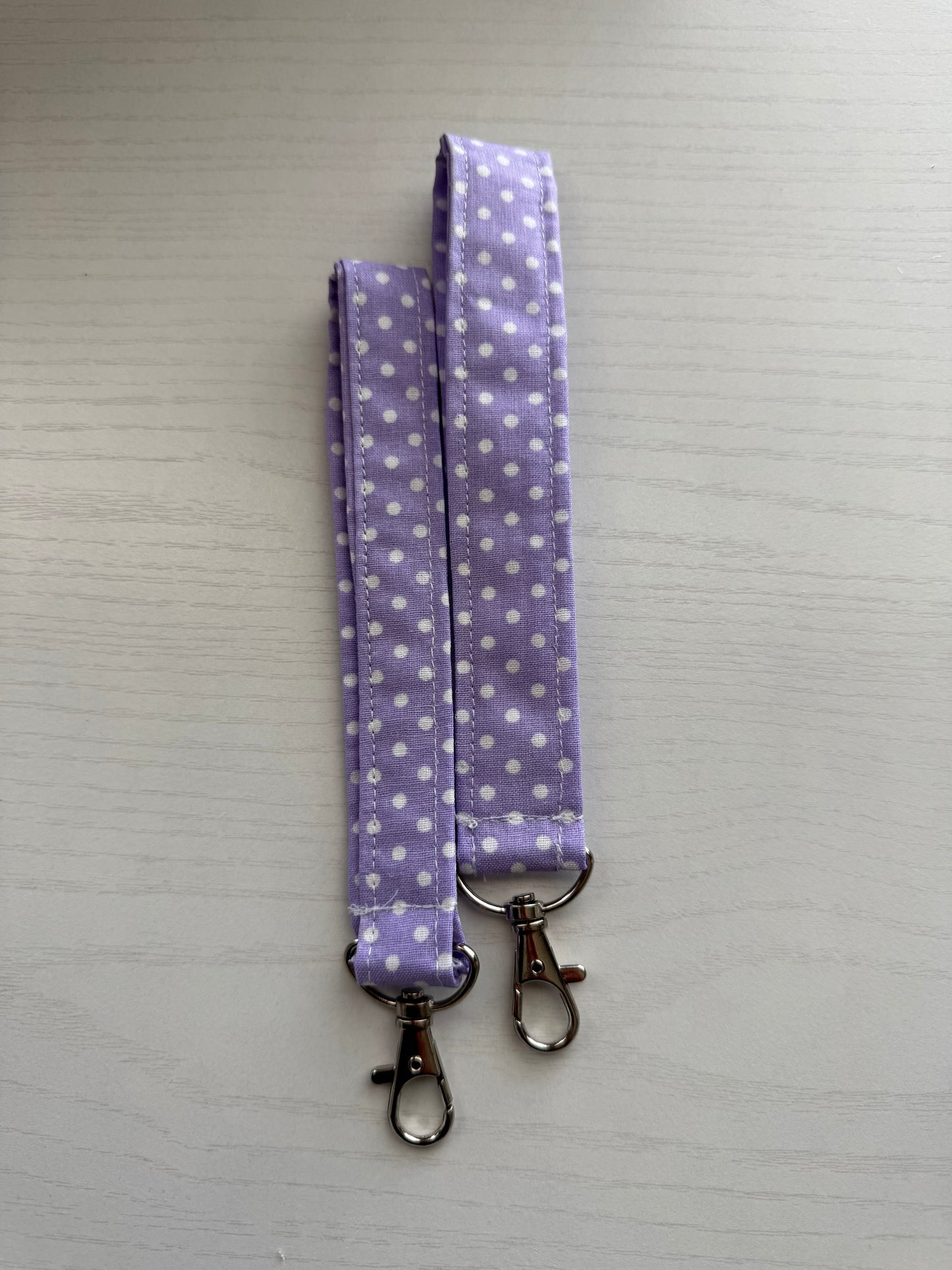 Purple dots wristlet