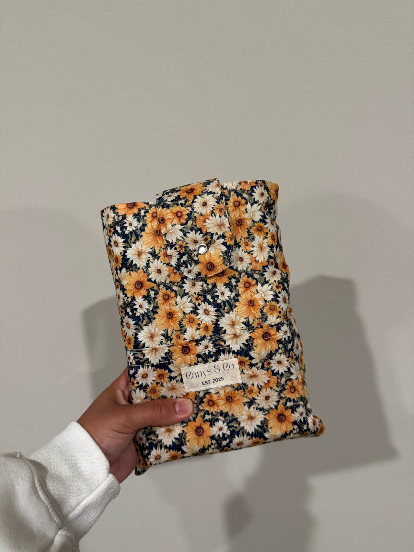 Vintage sunflower Hardcover Book sleeve