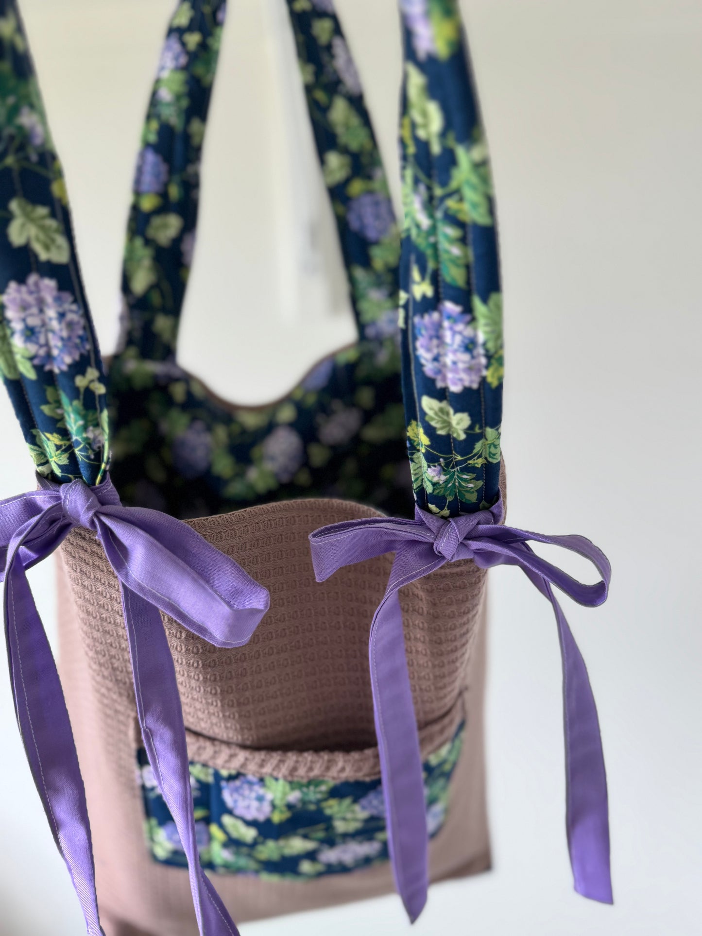 Purple peony reversible Tote bag