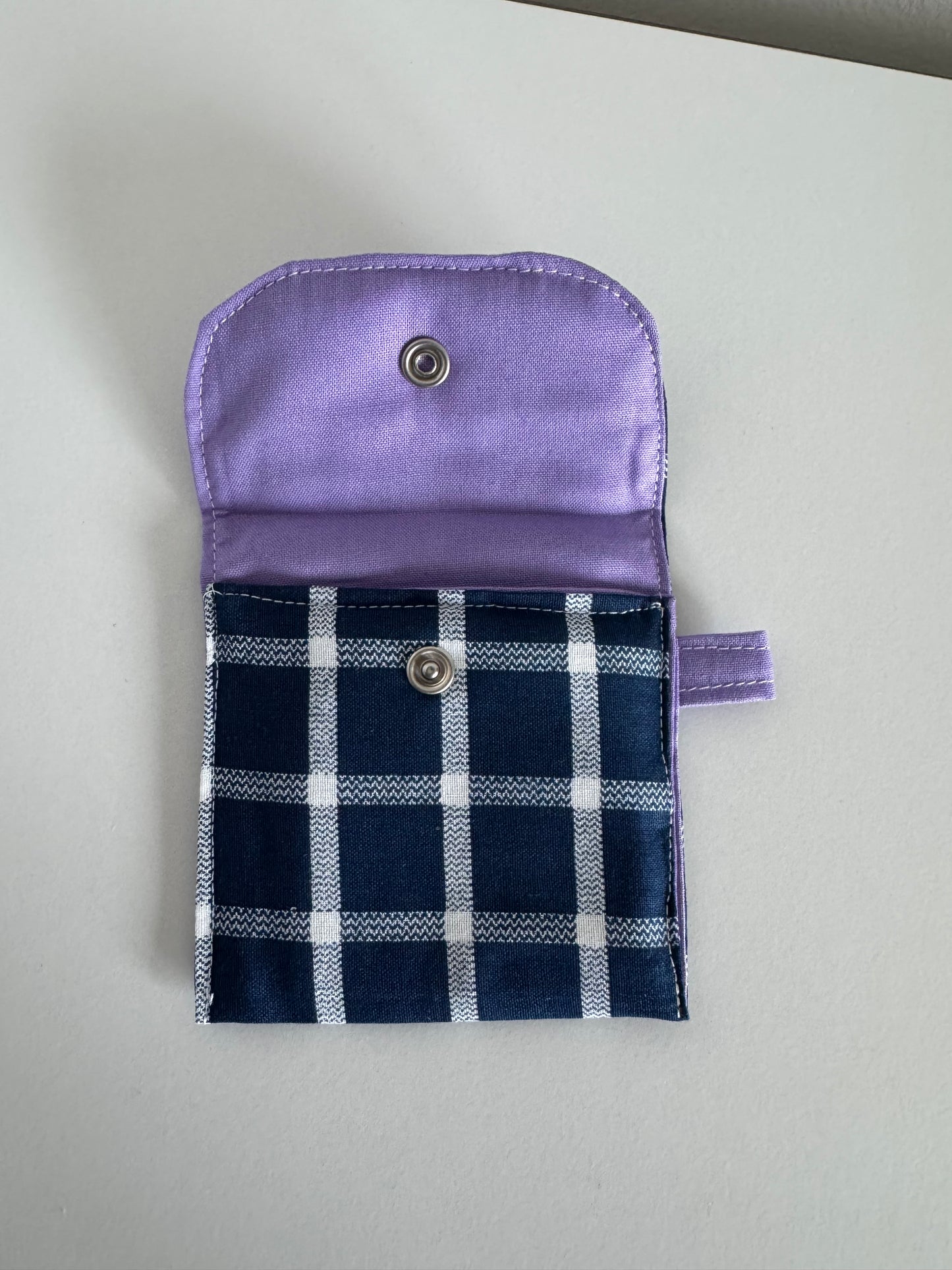 Blue gingham AirPod case