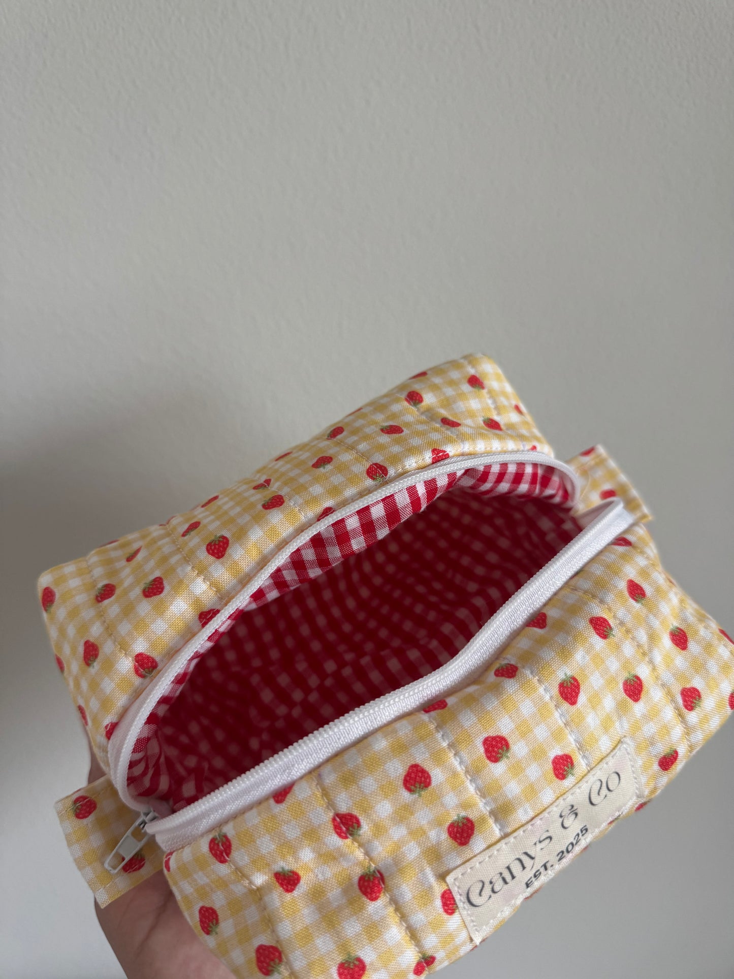Fresas mini makeup bag