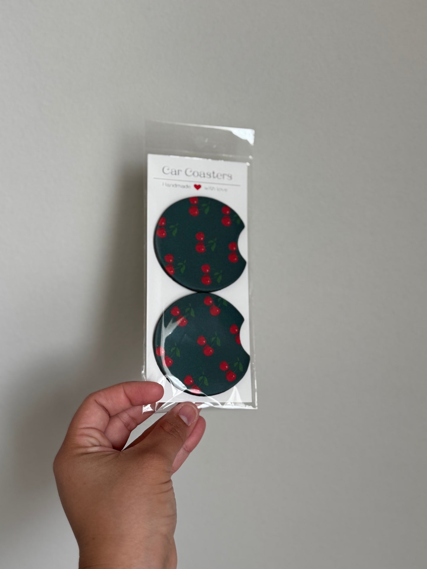 Cherry Car coasters