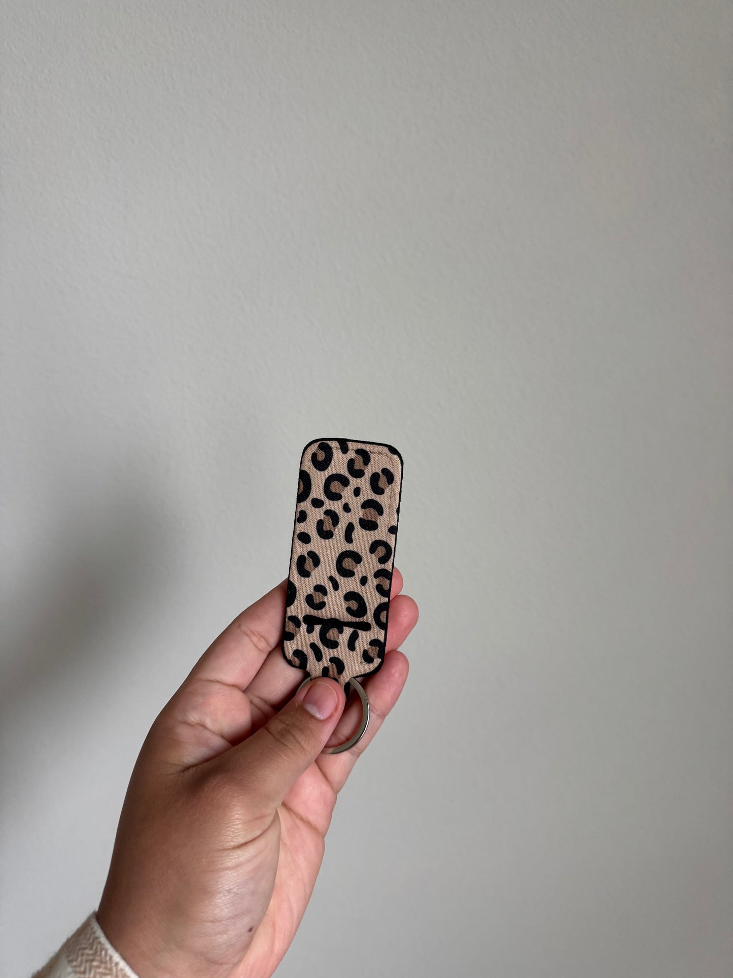 Leopard chapstick sleeve