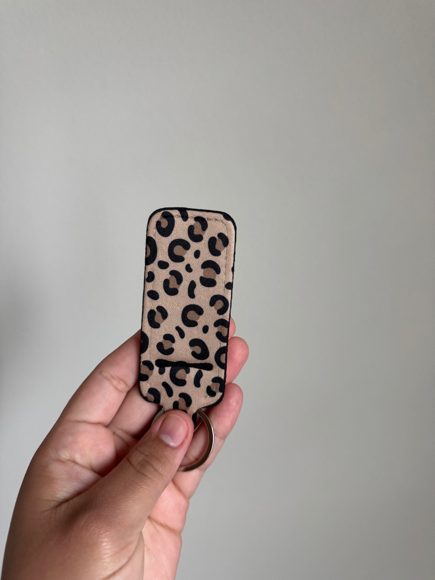 Leopard chapstick sleeve