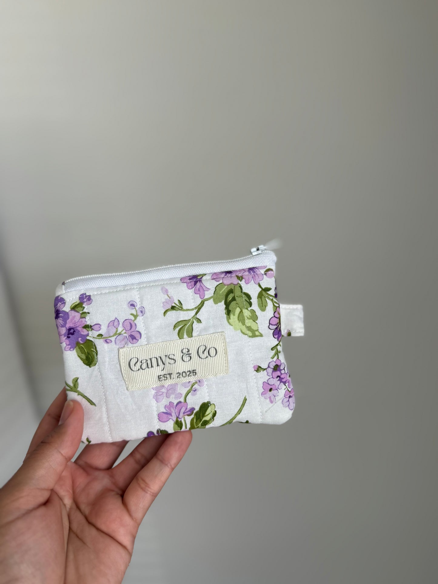 Purple flowers wallet