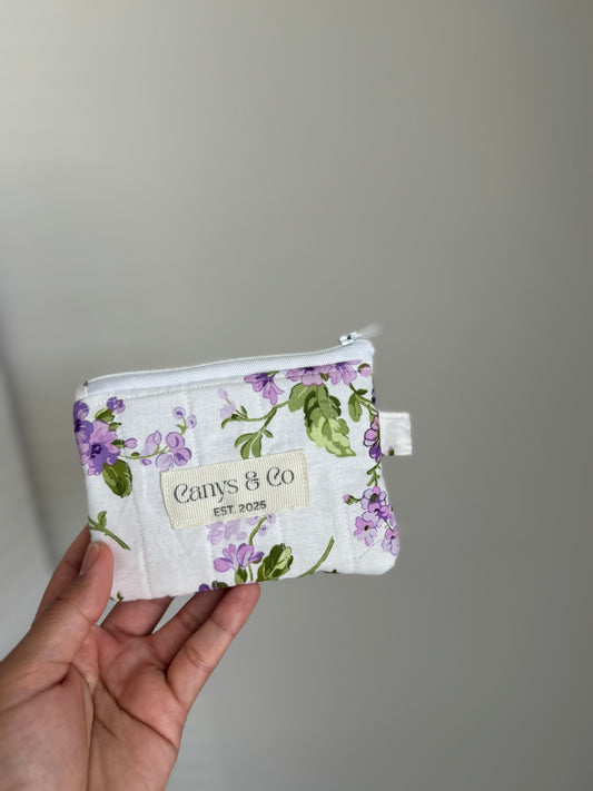 Purple flowers wallet