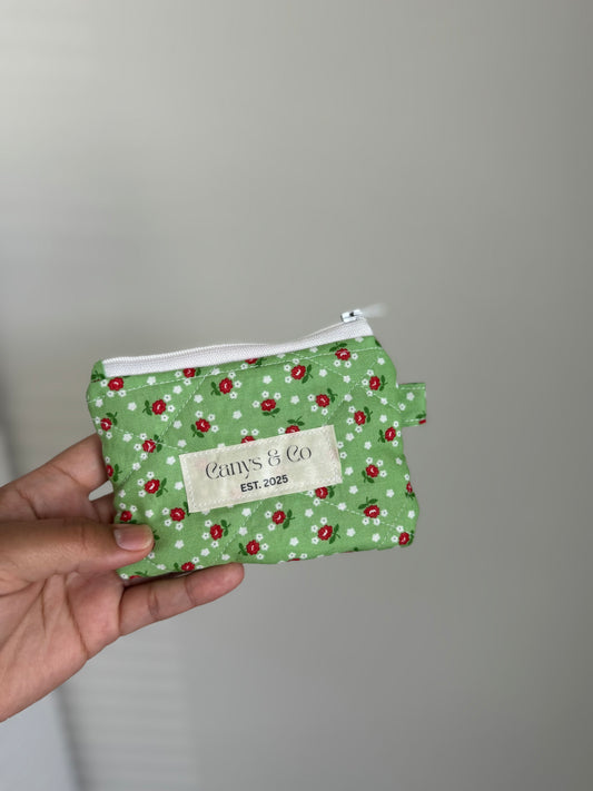 Vivid green flowers wallet