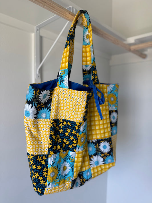 Yellow patchwork Tote bag