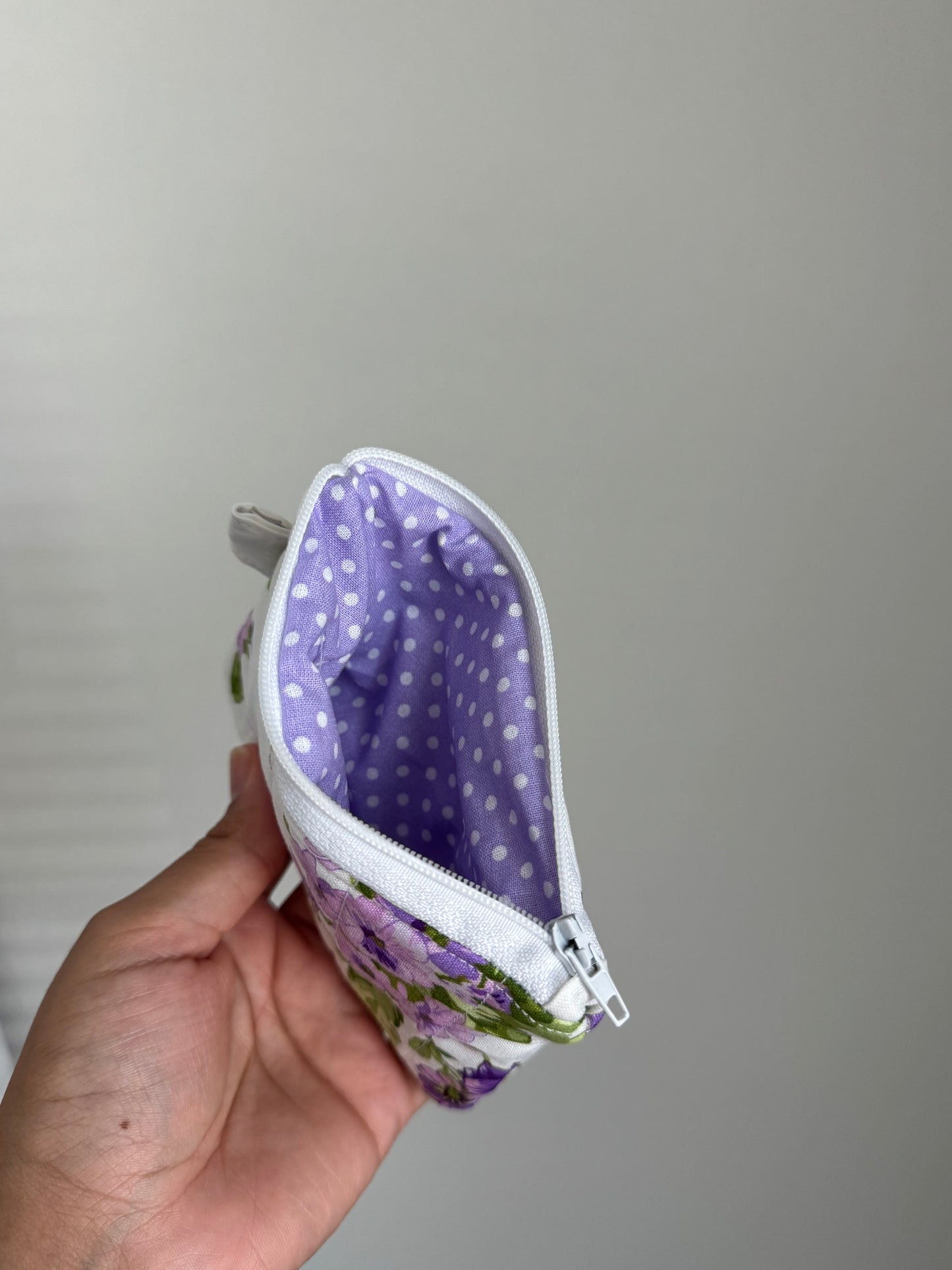 Purple flowers wallet