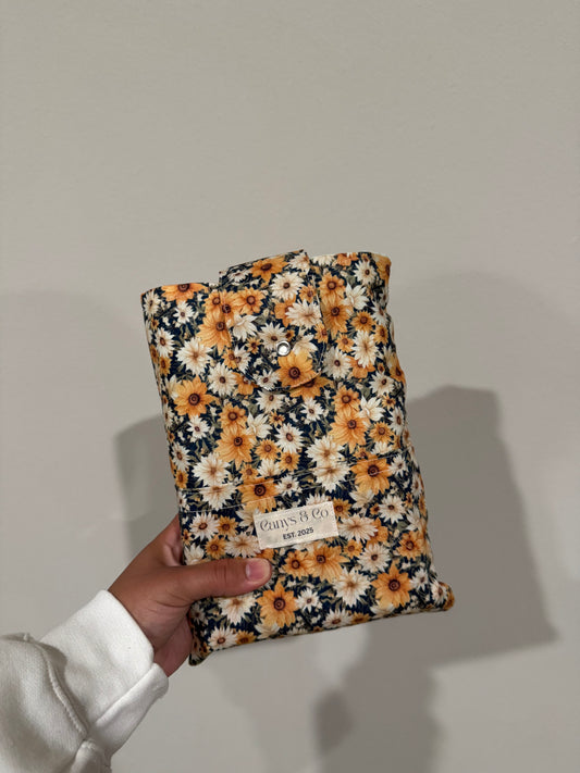 Vintage sunflower Hardcover Book sleeve