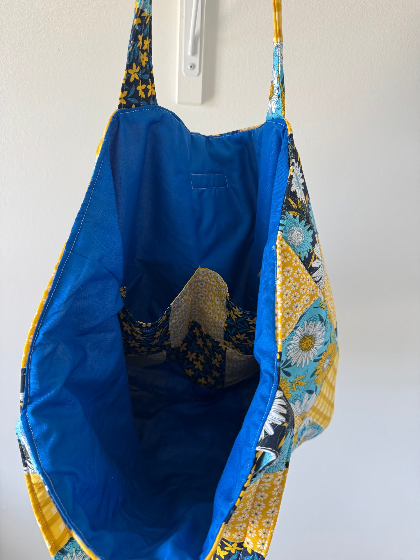 Yellow patchwork Tote bag