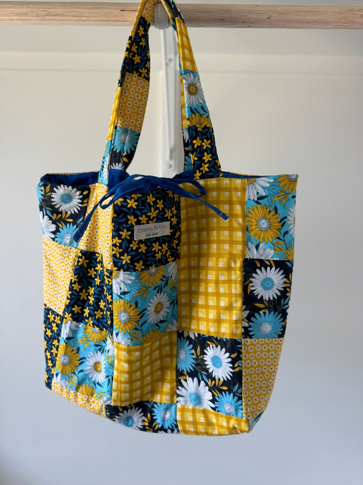 Yellow patchwork Tote bag