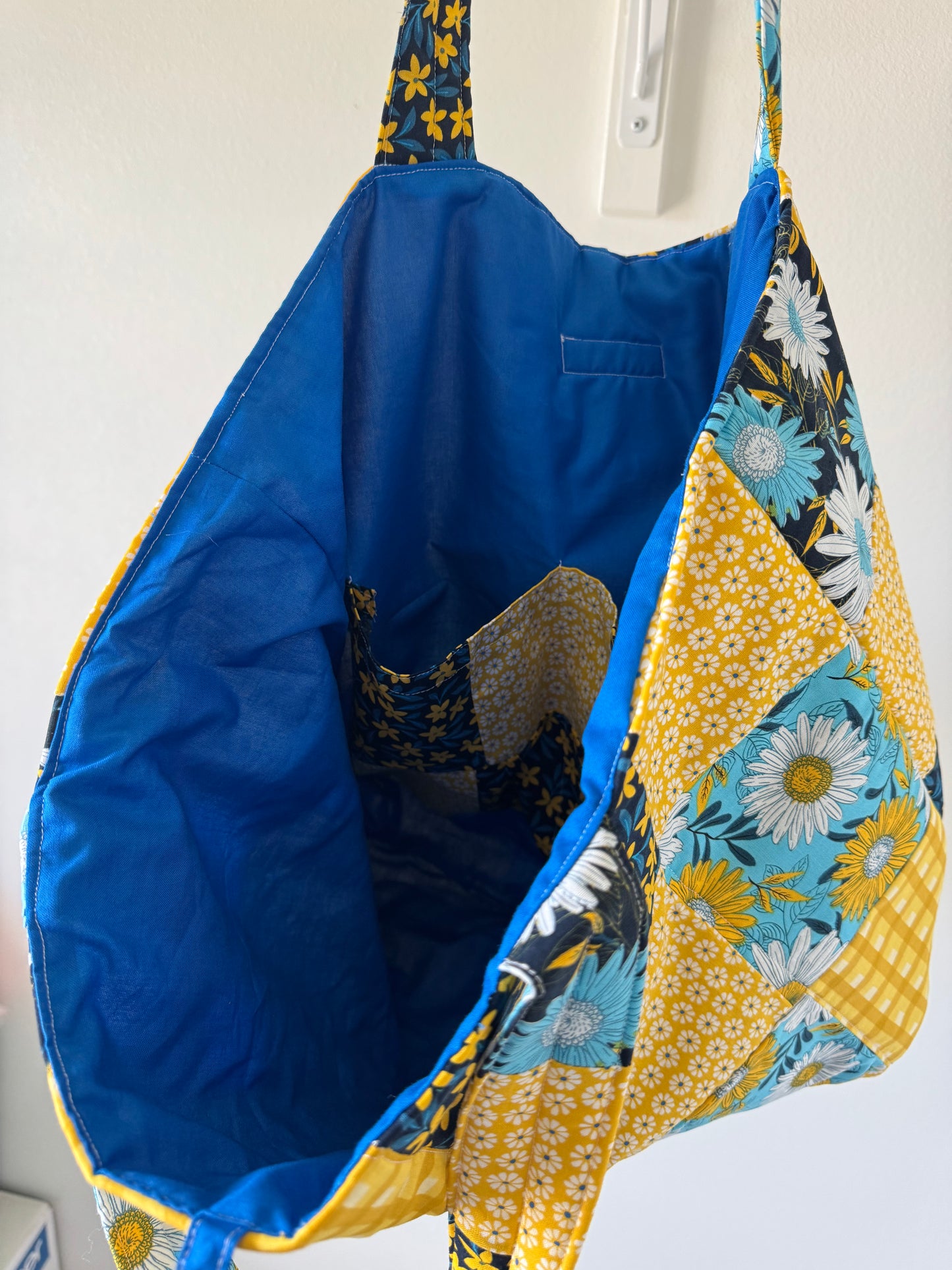 Yellow patchwork Tote bag