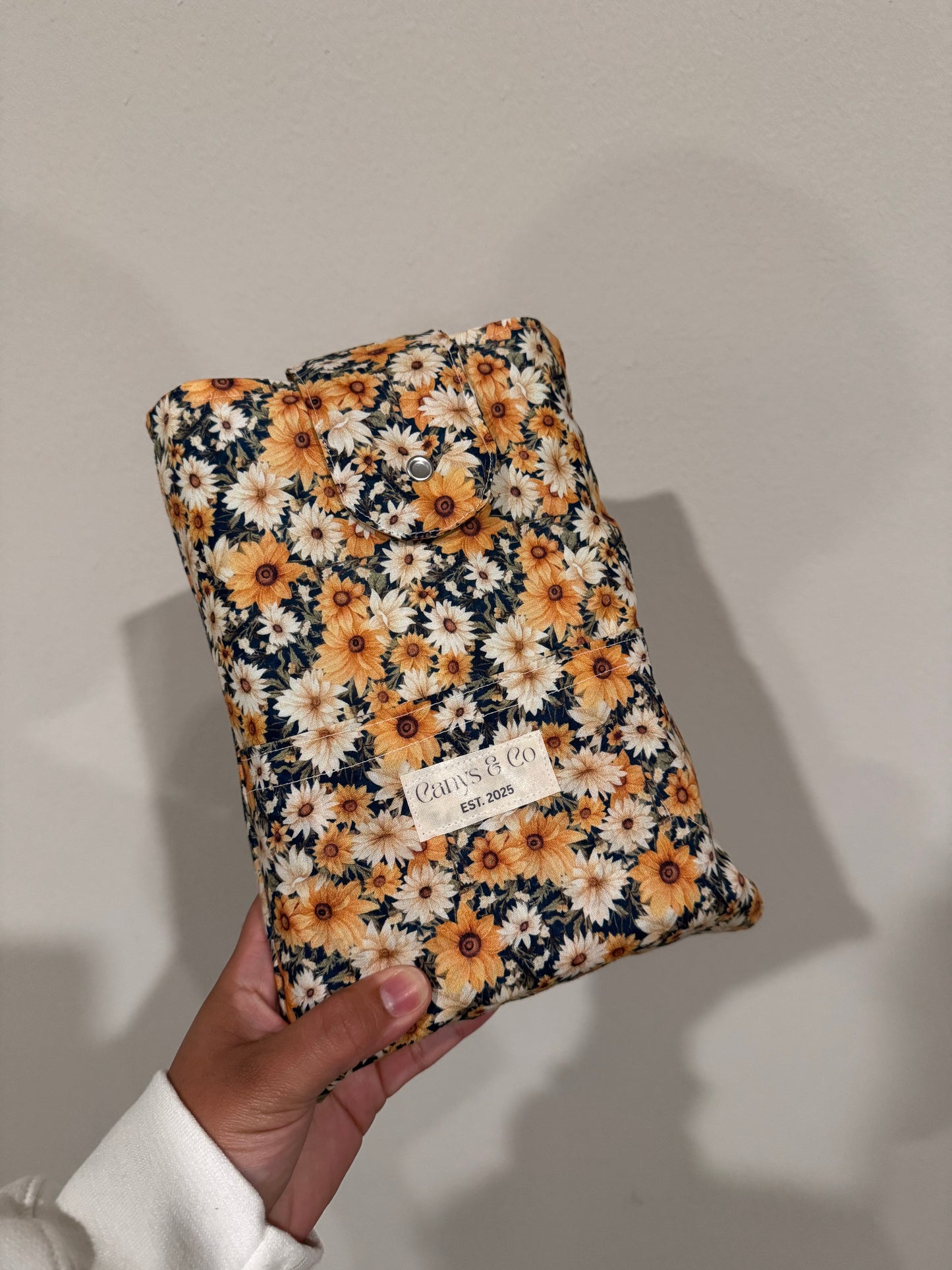 Vintage sunflower Hardcover Book sleeve